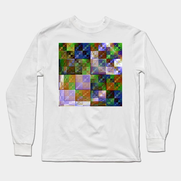 Fractal patchwork Long Sleeve T-Shirt by krinichnaya